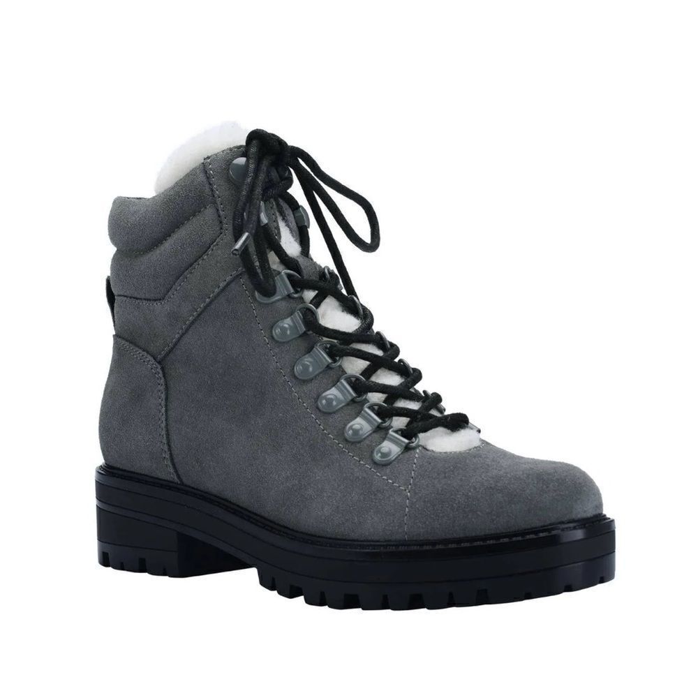 Marc Fisher Mallie Lug Sole Sherpa Booties New Size 7.5